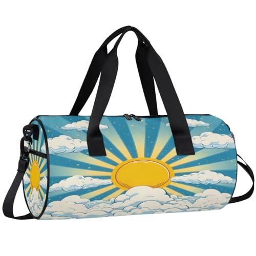 Scenery Sunrise Cloud Travel Gym Bag Waterproof Sport Dance Bag for Women Men Portable Gymnastics Duffel Bags Canvas Tote Carry on Handbag for Workout Overnight Weekender