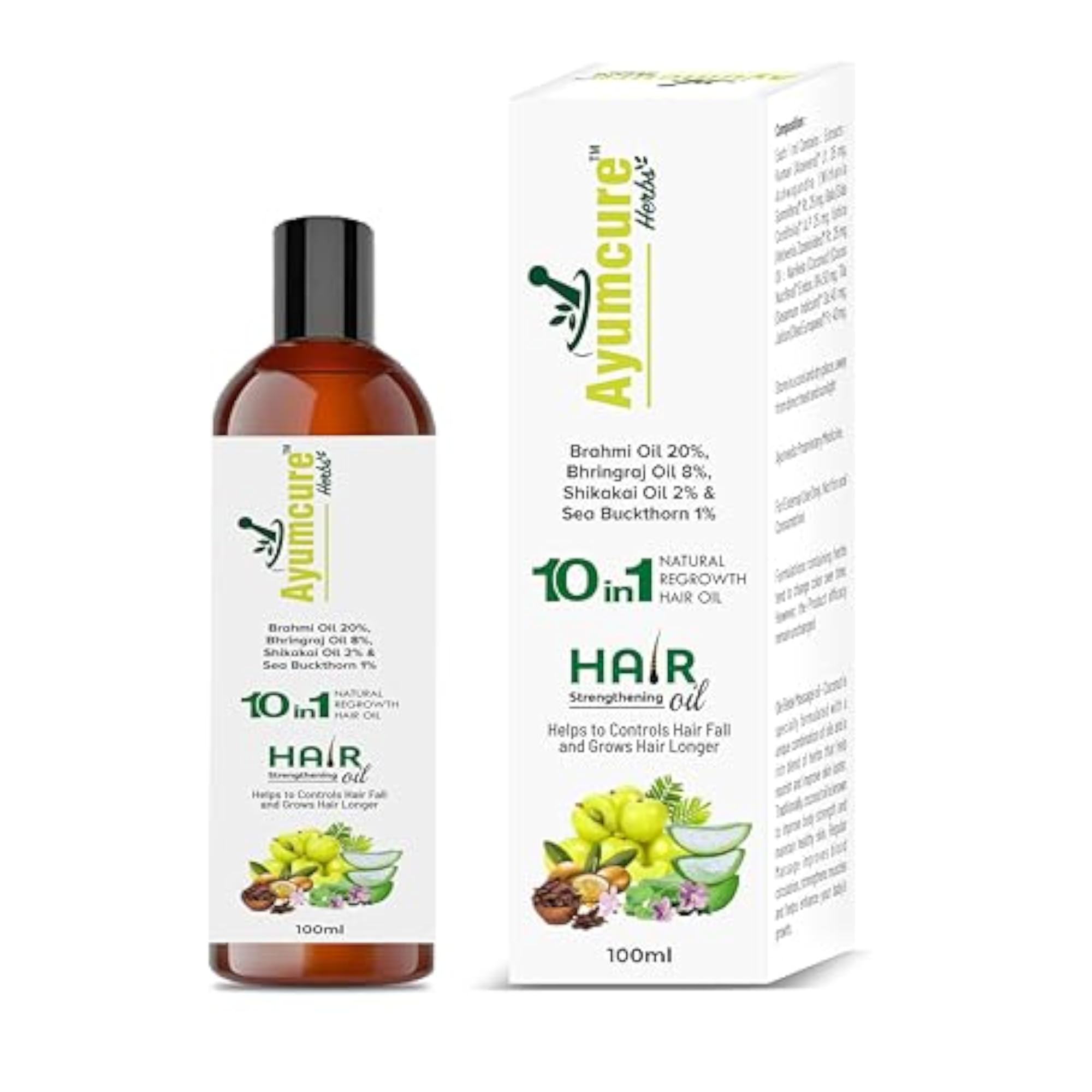 Sea Buckthorn & Brahmi Hair Oil, Strengthening Formula