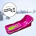 Menolana 36.22inch Snow Sled Winter Snow Toy with Brake Ski Board Portable Sledge Toboggan for Yard Holiday Grass Sand Outdoor Sports, Pink Red