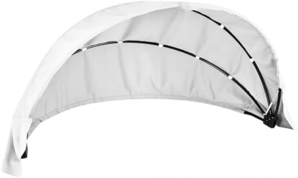 Tenda da sole di ricambio per divano letto esterno in vimini per patio esterno copertura superiore compatibile con divano letto rotondo da patio (impermeabile e al sole), colore bianco