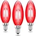 Produktbild Bonlux E14 LED Kerze Birne SES Rot Glühfaden 4W Kleine Edison Screw Antike Kerze-Glühbirnen Ersatz zu 40W Glühlampe (3 Stück)