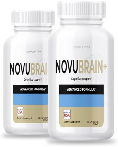 Novu Brain - Novu Brain+ Daily Supplement Capsules (2 Pack, 120 Capsules)
