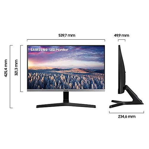 Samsung FHD Monitor S24R35AFHU, 24 Zoll, VA-Panel, Full-HD Auflösung, AMD FreeSync, Reaktionszeit 5 ms, Bildwiederholrate 75 Hz, Dunkelblau/Grau – Bild 3