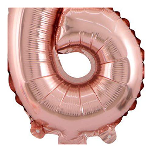 Balão De Número Grande Rose Gold Metalizado 40cm (3)
