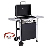 Gasgrill Gas Grill Grillwagen Barbecue BBQ 3 Flammen 8,1 kW 107x52x103 cm