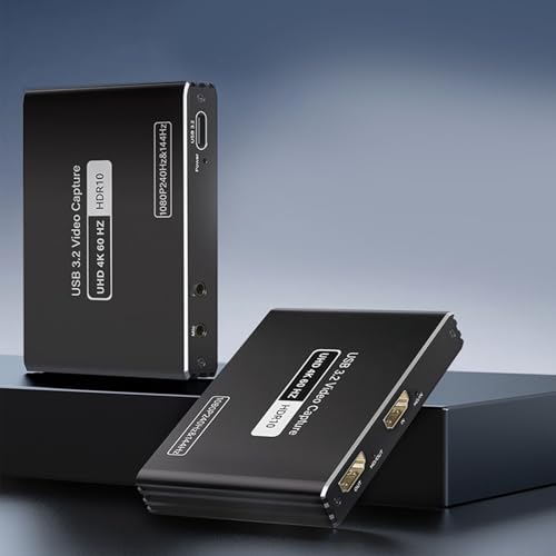 Sxhlseller Tarjeta de Captura de Vídeo, Tarjeta de Interfaz Multimedia HD 4K 60 Hz con Salida de Bucle HDR VRR, de Transmisión en para Juegos USB 3.2 para PCWindowsMac OBS Vmix