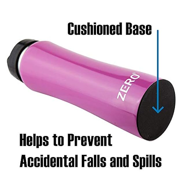 Zero Degree 18 OZ PURPLE Stainless Steel Water Bottle w/Straw and Leak Proof Lid, Vacuum Insulated Double Wall Sport Bottle Keeps Drinks Cold for 12 Hours - 18oz (PURPLE)