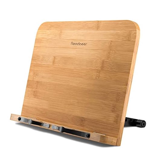 Readaeer Soporte de Libro para Lectura, Bambú Natural, Elige para los lectores