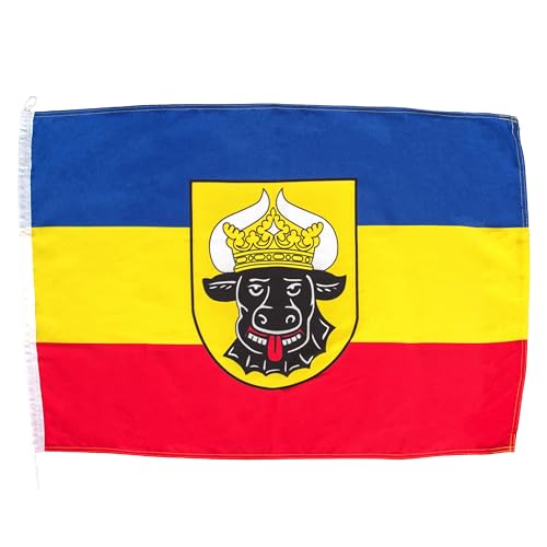 Drapeau du Mecklembourg tête de bœuf Netflags 160 g/m² grand pavillon extérieur résistant