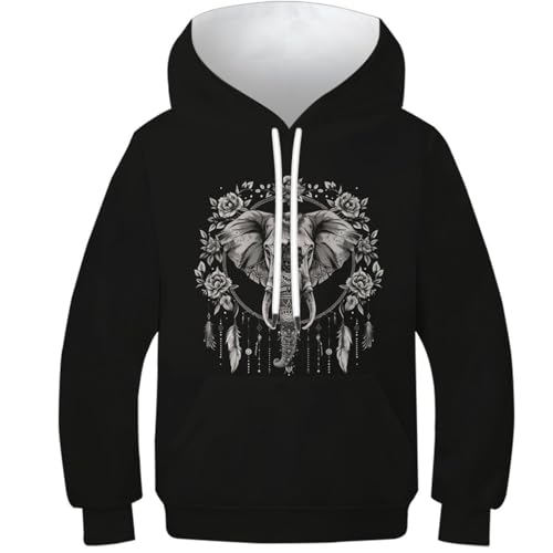Pull à capuche éléphant parfait pour le collège et les loisirs