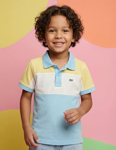 Image of Amazon Brand - Symbol Boy's Color Block Regular Fit Polo Shirt