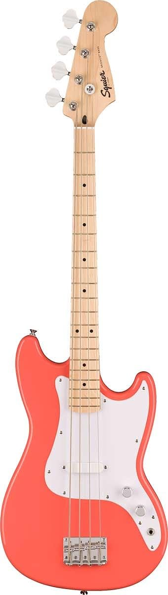 Squier Sonic Bronco Bass MN Tahitian Coral Electric Bass Guitar