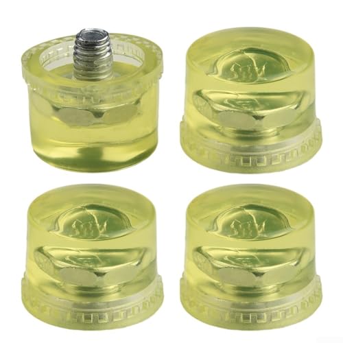 Lot de 4 têtes de marteau en caoutchouc avec vis de montage pour outils de réparation de bosses, compatibles avec différentes tailles de tête de marteau 25 mm, 30 mm, 35 mm, 40 mm (30 mm)