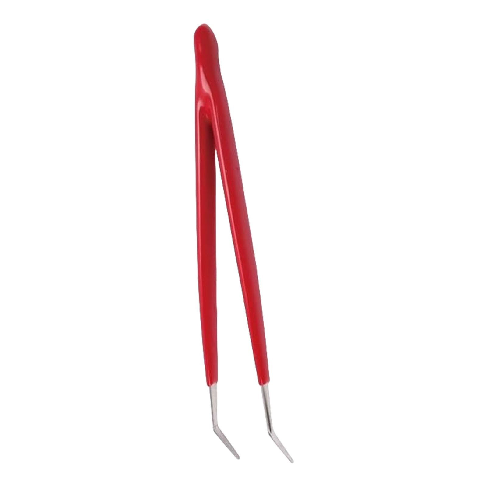 Ergonomic Insulated Tweezers with Serrated Tip for Secure Handling in Laboratory and Workshops Accuracy Tweezer Statics Lab Tweezers