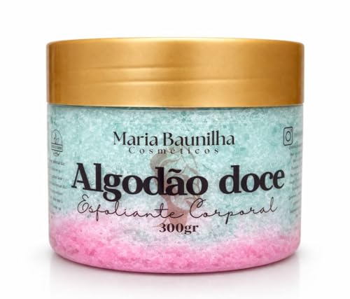 Esfoliante Corporal Algodão Doce 300g - Hidratação, Perfume Doce e Pele Macia | Maria Baunilha Cosméticos (Algodão doce)