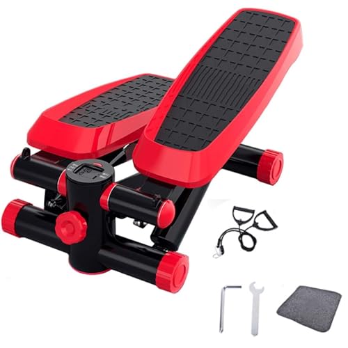 Steppers para Ejercicio, Escalera Paso A Paso con Bandas De Resistencia, Resistencia De 30 Libras, Mini Paso A Paso con Capacidad De Carga De 330 Libras, ángulo De Movimiento Dorado De 38°
