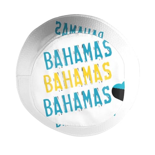 Image of Bahamas Flag Bucket Hats Fashion Sun Cap Packable Flag Fisherman Hat for Women Men Summer Travel Hat
