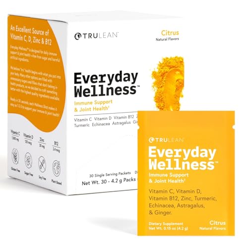 TRULEAN Everyday Wellness Shot Powder - Turmeric, Ginger, Vitamin C,