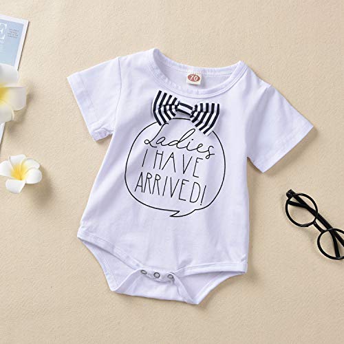 Borlai Baby Jongen Gentlemen Romper Korte Mouw Zomer Bodysuit Fasihon Peuter Bow Tie Katoen Jumpsuit voor 0-24 Maanden… - Image 3