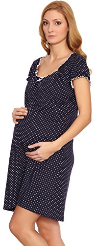 Preisvergleich Produktbild Italian Fashion IF Damen Stillnachthemd Telimena 0114 / 1 (Dunkelblau, XXL)