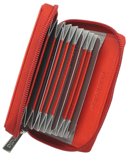 Porte-cartes en cuir haut de gamme Mala Origin Collection 552_5 RFID orange