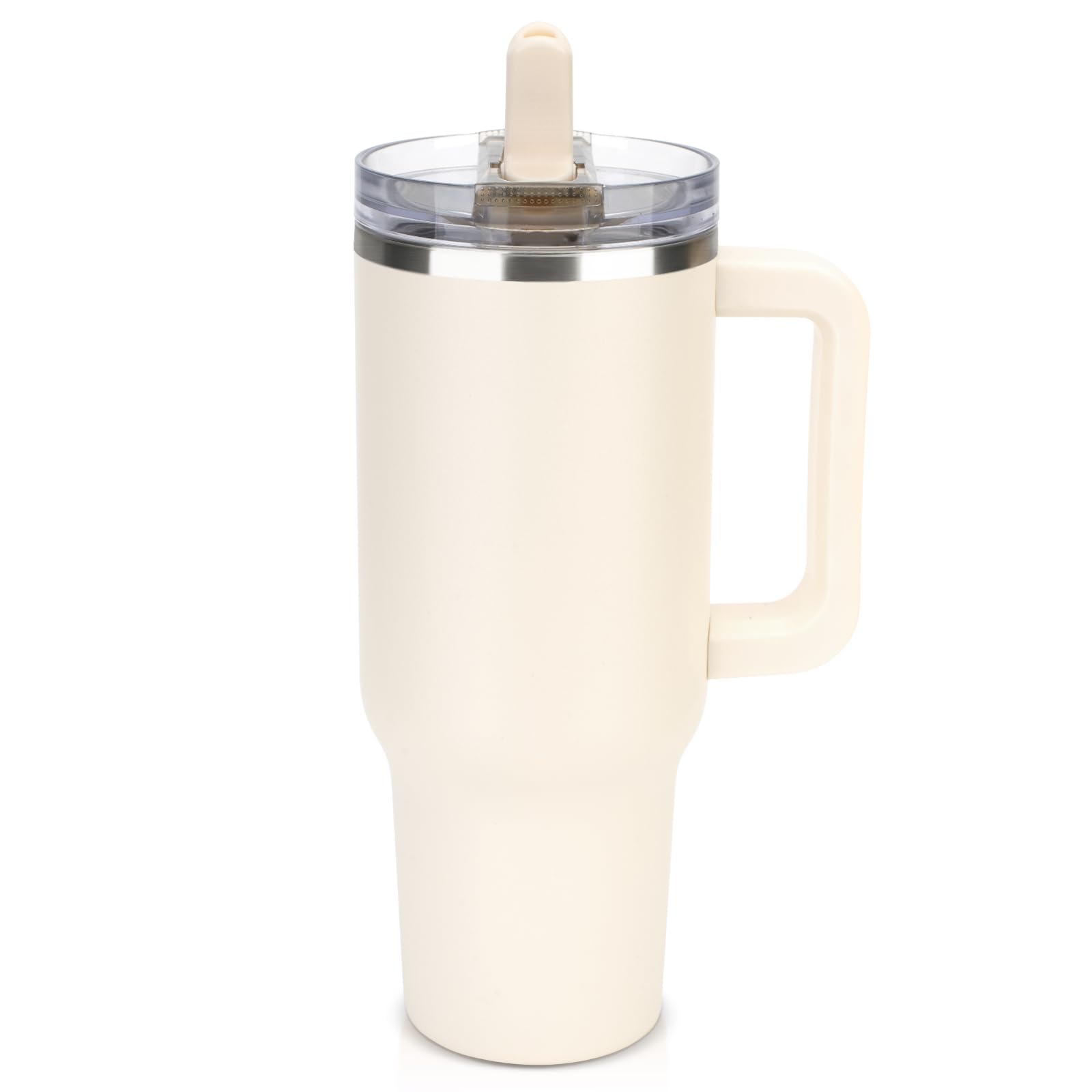 Sursip 40 oz Tumbler with Handle and Flip Straw, 100% Leakproof Lid Insulated Cup Stainless Steel Water Bottle for Cold Drinks Travel Mug, BPA-Free,