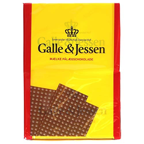 ScandiKitchen, Galle & Jessen, Maelke Palaegschokolade, Danish Milk Chocolate Thin Sheets for Sandwiches, 216g
