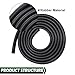 GRAND ORANGE Rubber Front Door Seal Weatherstrip 2pcs Compatible with Ford Bronco 1978-1979, Fit Ford F100 F150 F250 F350 Truck 1973 1974 1975 1976 1977 1978 1979 Black Rubber Door Weather Stripping