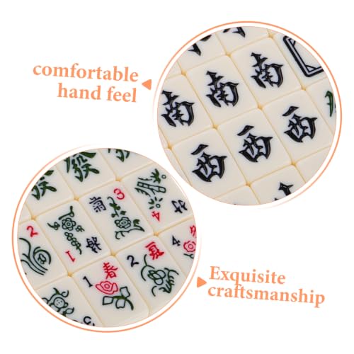 Set mini portátil de Mahjong tradicional chino compacto miniatura 3