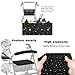 LedBack Black Mobility Scooter Accessories for 3 Pcs, Stars Print Rollator Walker Seat and Backrest Covers Under Seat Rollator Walker Bag for Seniors