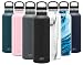 Simple Modern 20oz Ascent Water Bottle - Stainless Steel Hydro Swell Flask w/Handle Lid - Double Wall Vacuum Insulated Black Reusable Tumbler Small Kids Coffee Leakproof Thermos - Midnight Black