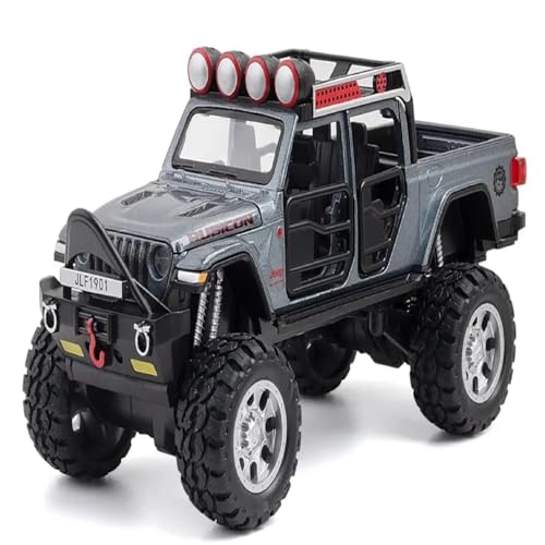 Image of New 1:32 Rubicon Diecast Alloy Metal Pull Back Car with Openable Doors Music Sound and Light Vehicle Toy Car for Kids Boys