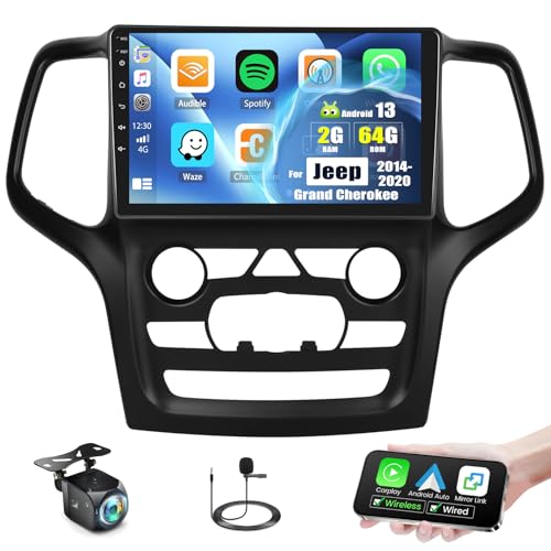 Estéreo automotivo 2G + 64G Android 13 para Jeep Grand Cherokee 2014-2020 com Apple Carplay Android