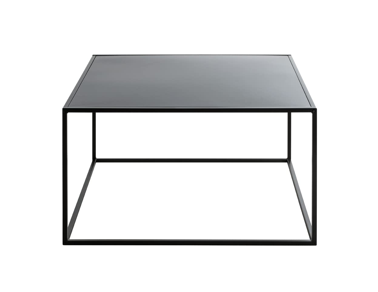 HAKU Beistelltisch schwarz Metall Couchtisch klein - Maße: B 70 x H 40 x T 70 cm Style: Modern