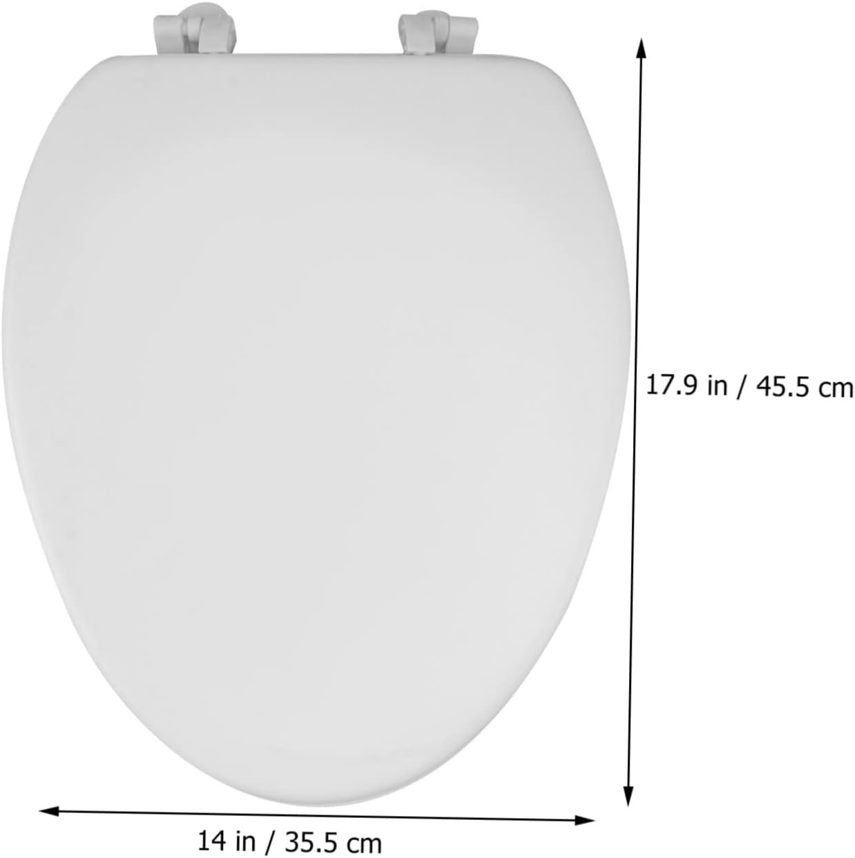 DOITOOL Elongated Toilet Seat with Cover, Universal Quiet-Close Toilet Lid, Easy Installation and Quick-Release for Easy Cleaning, Stable Hinge Design to prevent shifting, White