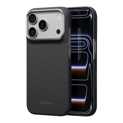 Image of pitaka for iPhone Pro Case 6.3 inch with Caseless Feeling, Black Grey(Twill)