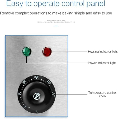Image of Commercial Electric Salamander Oven 2200W Stainless Steel Thermostatically Controlled Adjustable Grid Broiler for Pizza Steak Chicken Kitchen