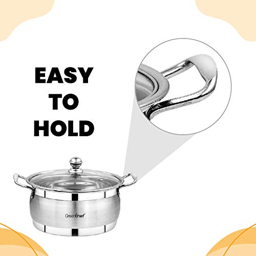 GREENCHEF Stainless Steel Cook and Serve Set (Silver)