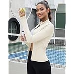 Rapbin Women's Slim Fit Workout Jackets Full Zip Long Sleeve Running Athletic Tops Yoga Shirts with Thumb Holes - Image 4