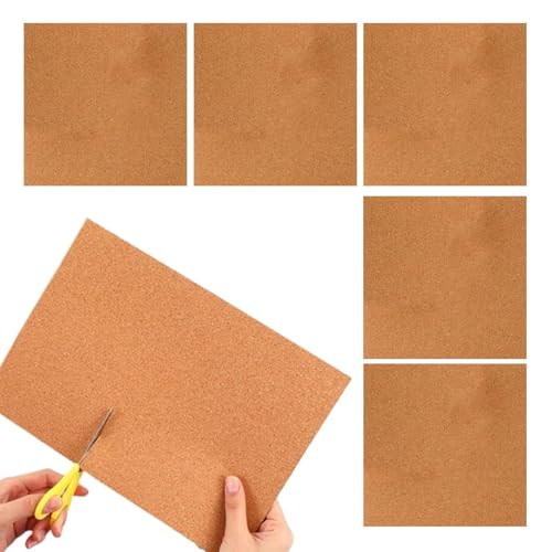 Pizarra de corcho – Corcho 6 piezas | Tabla de corcho de pared | Tableros negros | Rectangulares, autoadhesivas, extraíbles, tableros de corcho decorativos para azulejos, hogar, salón, dormitorio