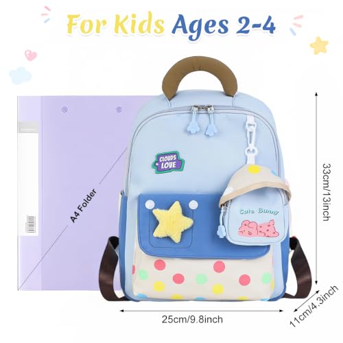 Image of PALAY Mini Toddler Bag for 2-5 Years Cute Cartoon Small Kids Bag with Small Pouch Lightweight Mini Toddler Backpack
