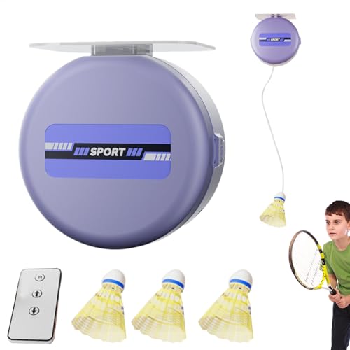 Badminton Rebound Trainer – Set di attrezzi per allenamento badminton | Allenatore automatico di rimbalzo | Strumento regolabile per allenamento da solista per migliorare i riflessi, la coordinazione