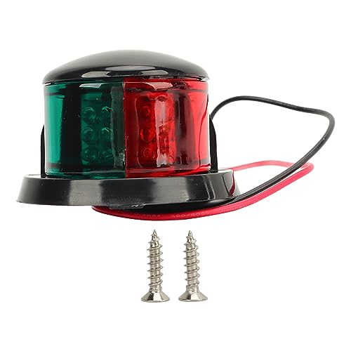 EVTSCAN LED Boat Navigation Light 6W 225 Degree Red Green Lighting High Visibility IP66 LED Bow Light DC12V