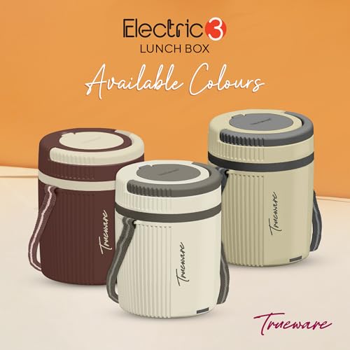 Image of Tureware Electric 3 PU Insulated 304 Grade Stainless Steel 3 Container 450 ML Each Thermoware Electric Lunch Box