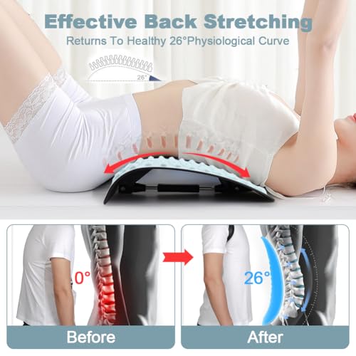 Image of Back Stretcher for Lower Back Pain Relief，Unlimited-Level Adjustable Lumbar Back Cracker Board, Back Cracker for Men & Women Stretching, Back Cracking Device for Scoliosis