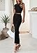 PRETTYGARDEN Skirt Sets Women 2 Piece Outfits Summer Outfits 2025 Going Out Crop Tops Long Maxi Skirts Beach Vacation Clothes(Black,Small)