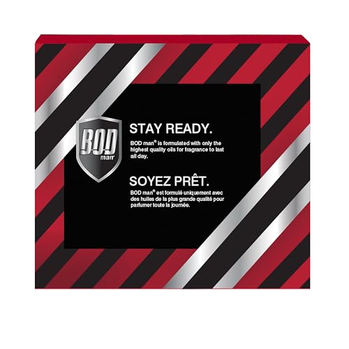 BOD man Body Spray Holidiay Gift Set for Him - (Black, Really Ripped Abs, Most Wanted)