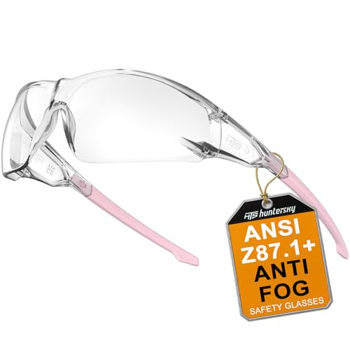 Lightweight Protective Anti Fog Wrap-Around Clear Shooting Safety Glasses with ANSI Z87.1 Scratch Resistant Anti Pollen
