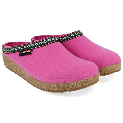 Image of HAFLINGER GZ Felt Clogs Mules Shoes Unisex Pink (Rosa 107) EU 42