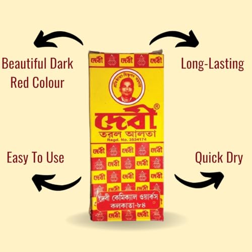Bengali Traditional Alta Red Parani for Hands and Legs Foot 100ml 2 Box | Altha Pen for Bharatanatyam Dance, puja & Weddings | Long Lasting, Skin-Friendly & Waterproof Aalta